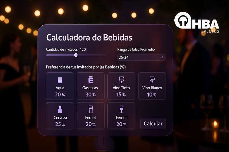Barra de Tragos para una fiesta en casa 4 Bar Calculator HBA - Calcula las bebidas para tu fiesta