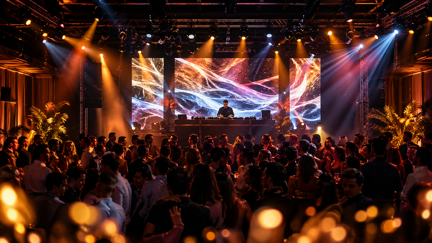 precio servicio de DJ con sonido, iluminación y pantallas Led – HBA Creative Group