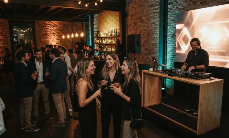 Fiestas sin tanda de baile: 7 claves para un clima perfecto 3 Fiestas sin tanda de baile con DJ en vivo creando clima de bar en un evento privado en Buenos Aires